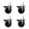 Service Caster 4 Inch Phenolic Wheel Swivel 34 Inch Threaded Stem Caster Set with Brake SCC SCC-TS20S414-PHS-PLB-34212-4 - alternate 1